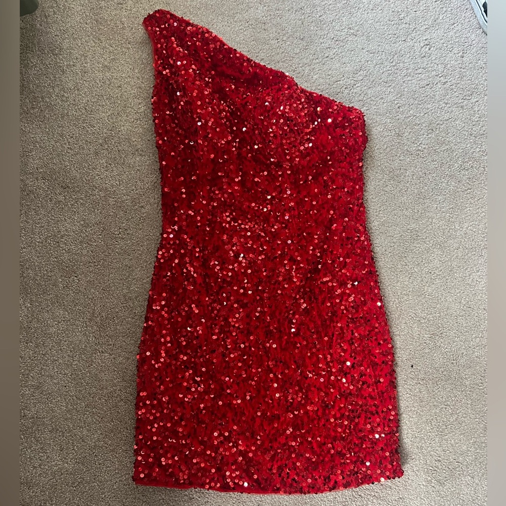 Red Sparkly Homecoming Dress